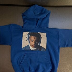XXX Tentacion Graphic Blue Hoodie